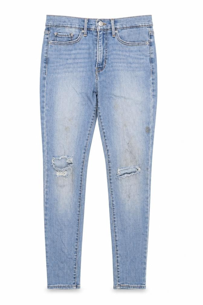 Levi's Women's Blue Skinny Jeans, Size UK 1, Distressed