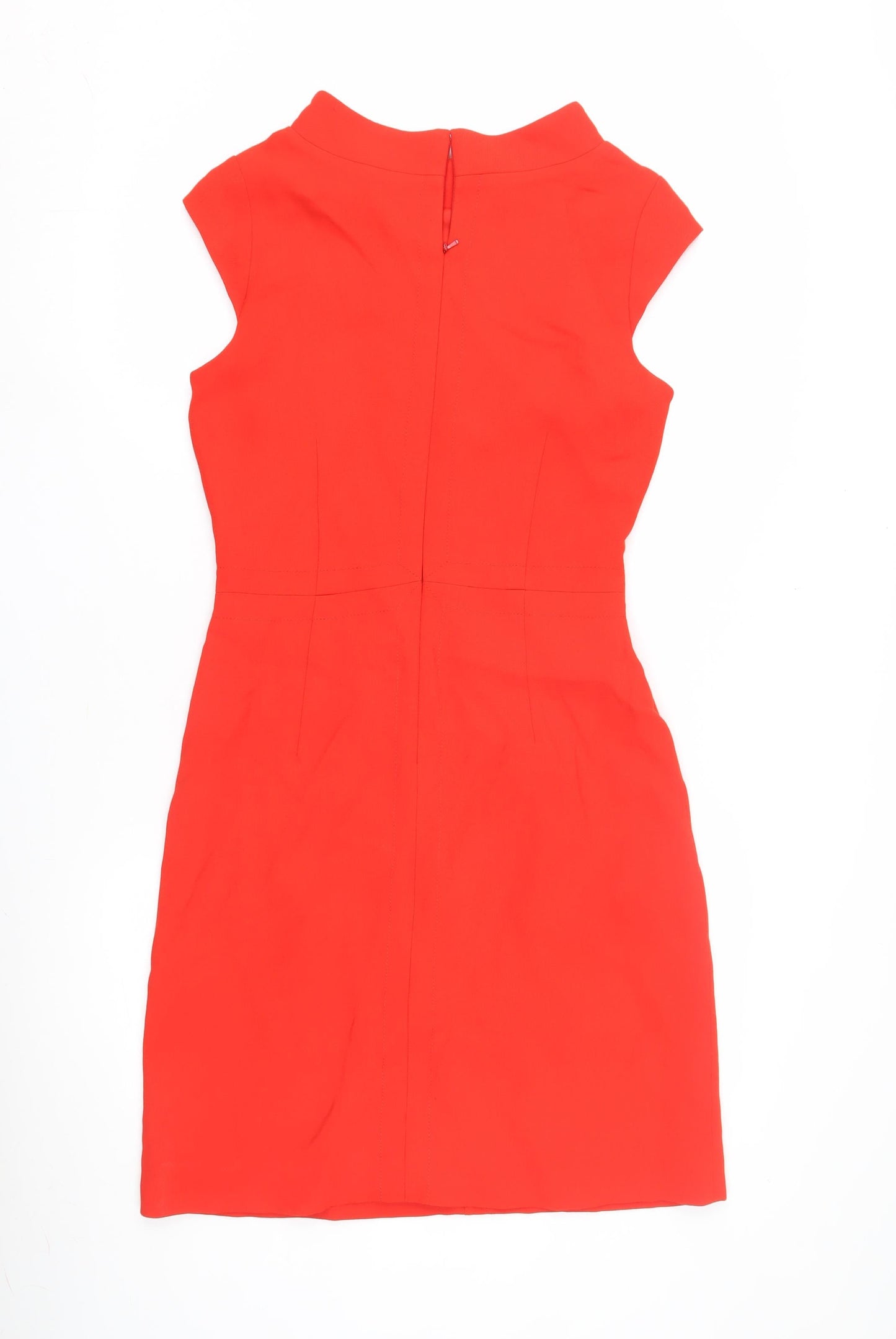 Hobbs London Orange Wool Dress Size 10