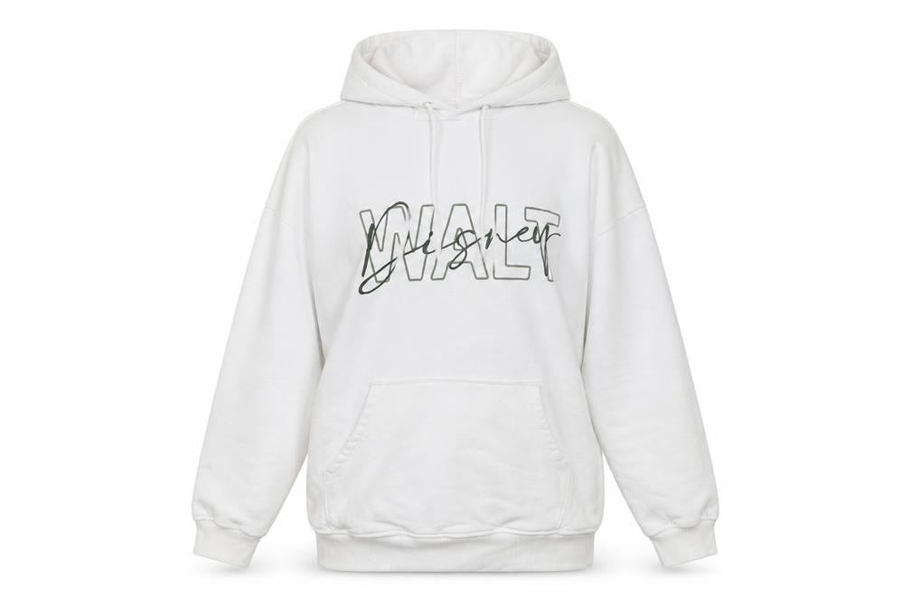 Unisex Adults UK S Regular Disney White Pullover Hoodie