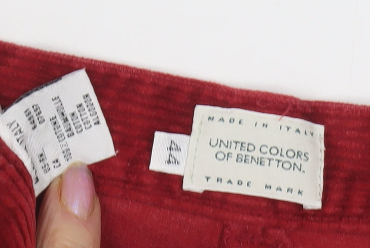 United Colors of Benetton Women's Red Chino Shorts