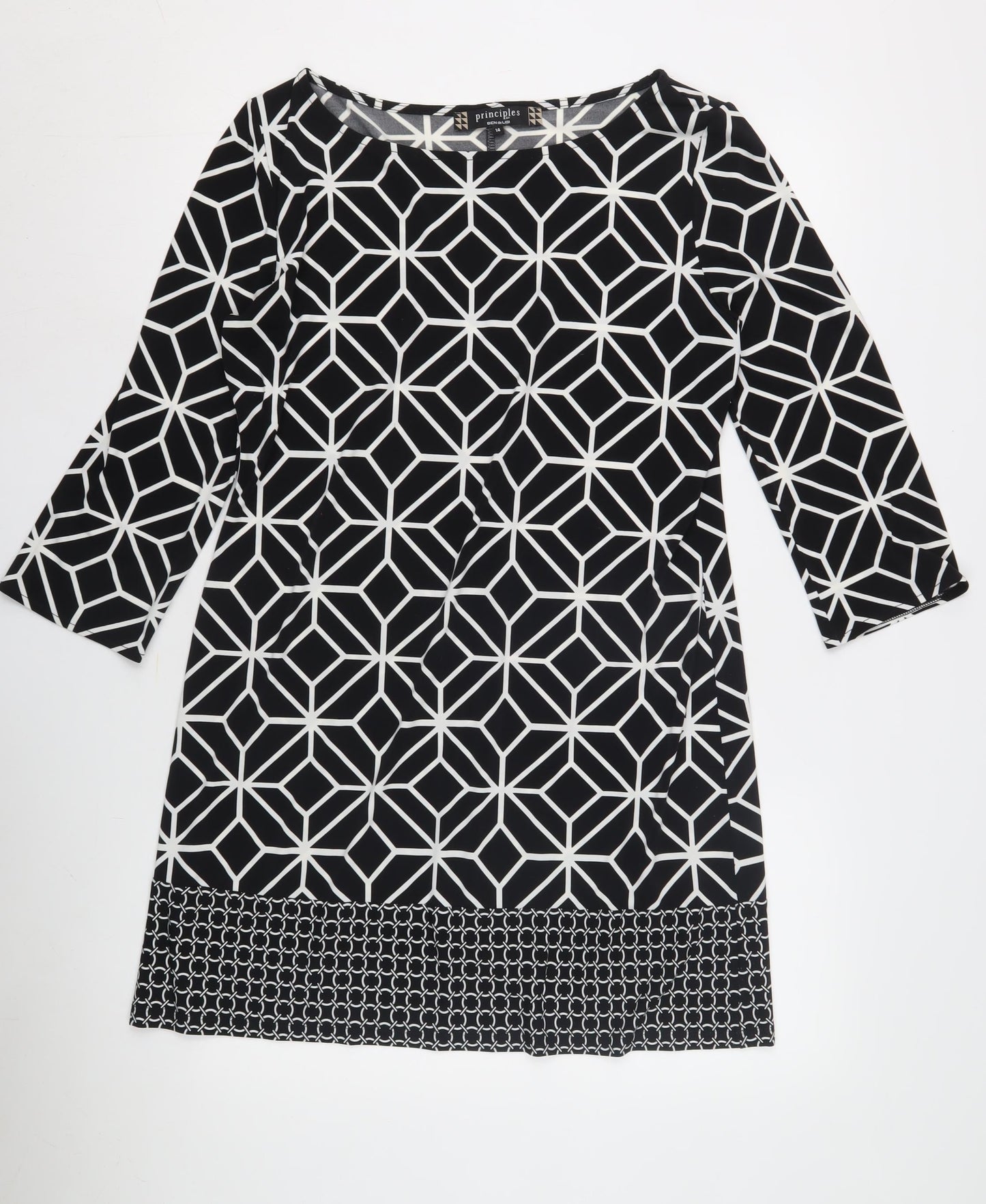 Principles by Ben de Lisi Women's Black 3/4 Sleeve Dress Size 14