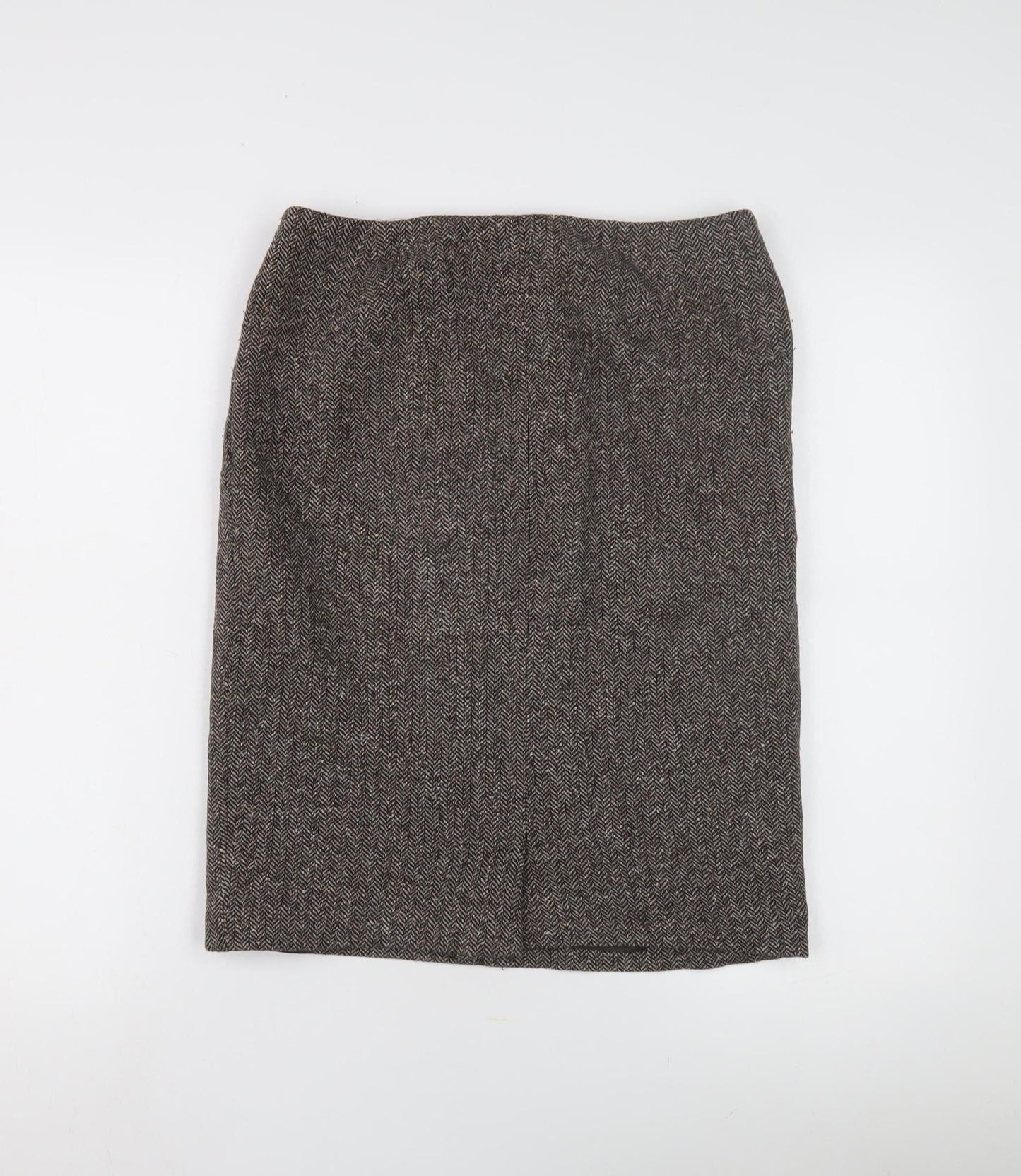 Alexon Women’s Brown Herringbone Pencil Skirt Size 12