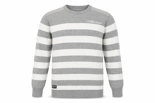 Jack & Jones Men's Grey Stripe Pullover in Size L
