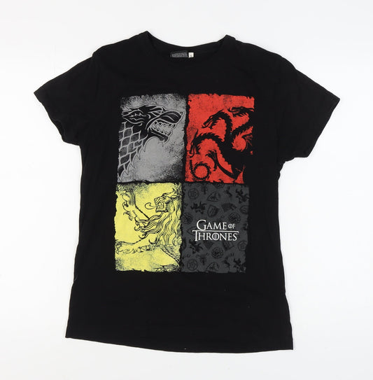 Game of Thrones Black T-Shirt S Unisex Adults