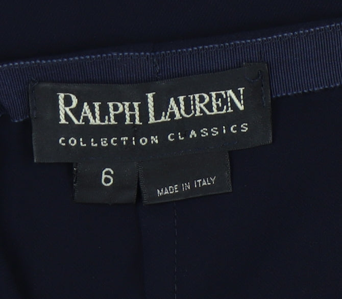Ralph Lauren Women's Blue Wool Pencil Skirt Size 6