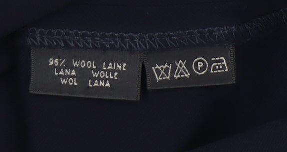 Ralph Lauren Women's Blue Wool Pencil Skirt Size 6