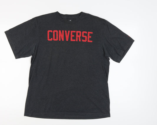 Converse Men's Black M T-Shirt, Short Sleeve, Crew Neck
