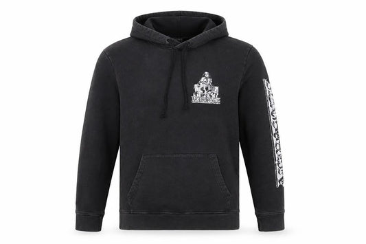 Mens UK XS Regular AllSaints Black Pullover Hoodie