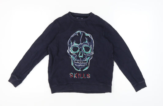 Next Boys Blue Skull Sweatshirt - Pullover, 10 Years