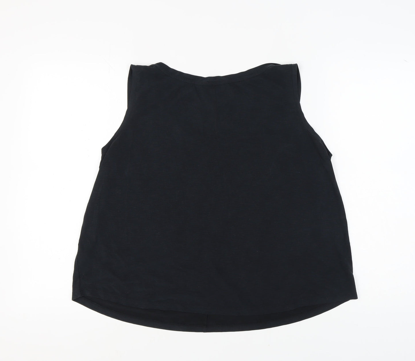 Per Una Women's Black Tank, Size 18, V-Neck, Cotton Blend