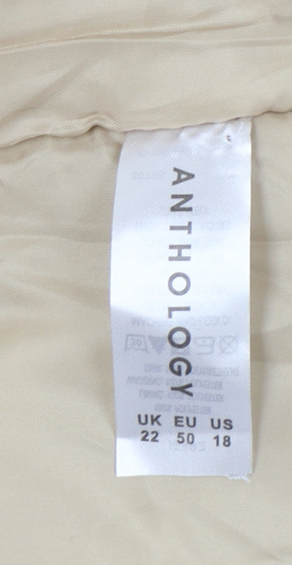 Anthology Women's Beige Toggle Jacket Size 22