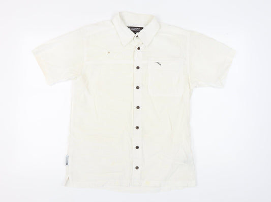 Mountain Warehouse Men's White Cotton Button-Up Shirt