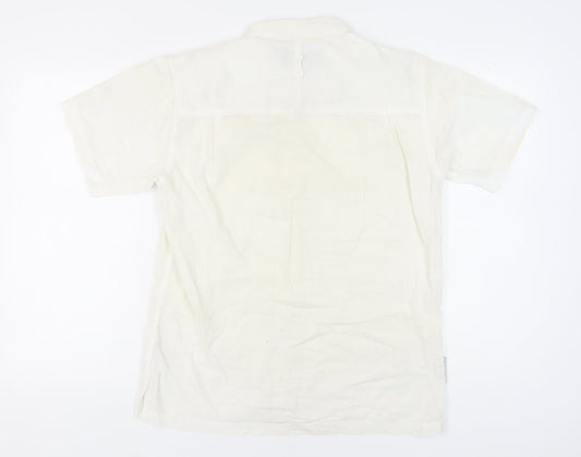 Mountain Warehouse Men's White Cotton Button-Up Shirt