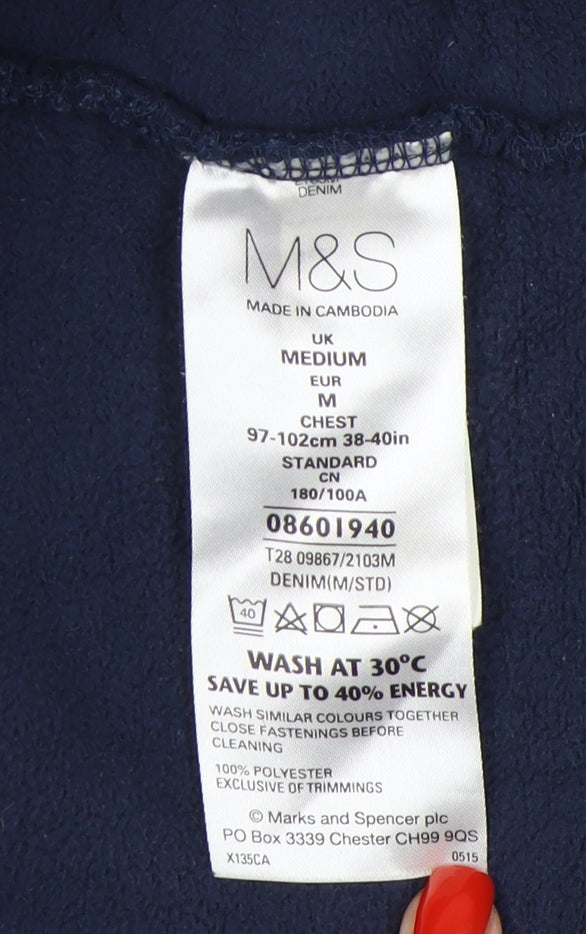 Marks and Spencer Men's Blue Zip Jacket Medium
