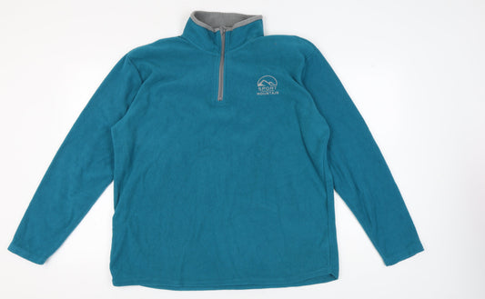 Atlas For Men XL Blue Fleece Pullover Sweatshirt