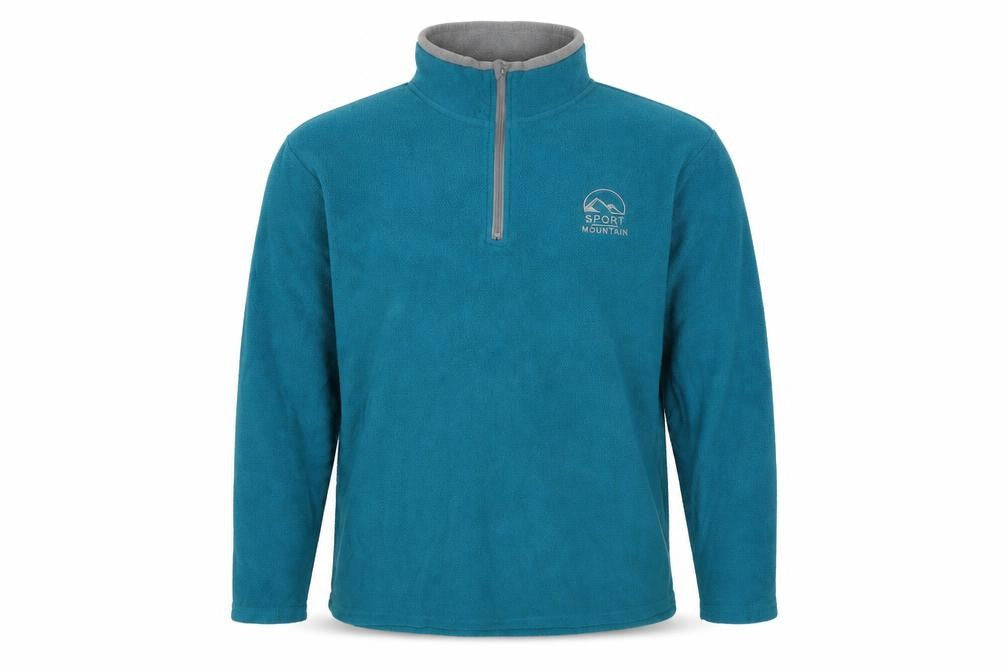 Front view of Atlas For Men XL Blue Fleece Pullover Sweatshirt