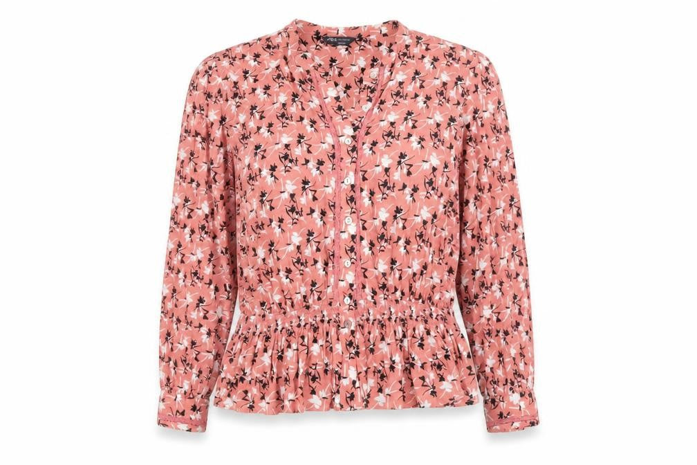 Marks and Spencer Women's Pink Floral Blouse Size 18