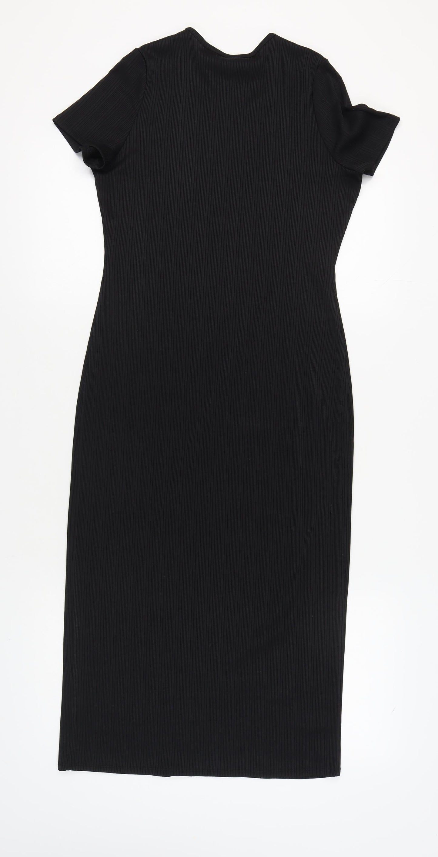 River Island Women's Black Bodycon Midi Dress, Size 12
