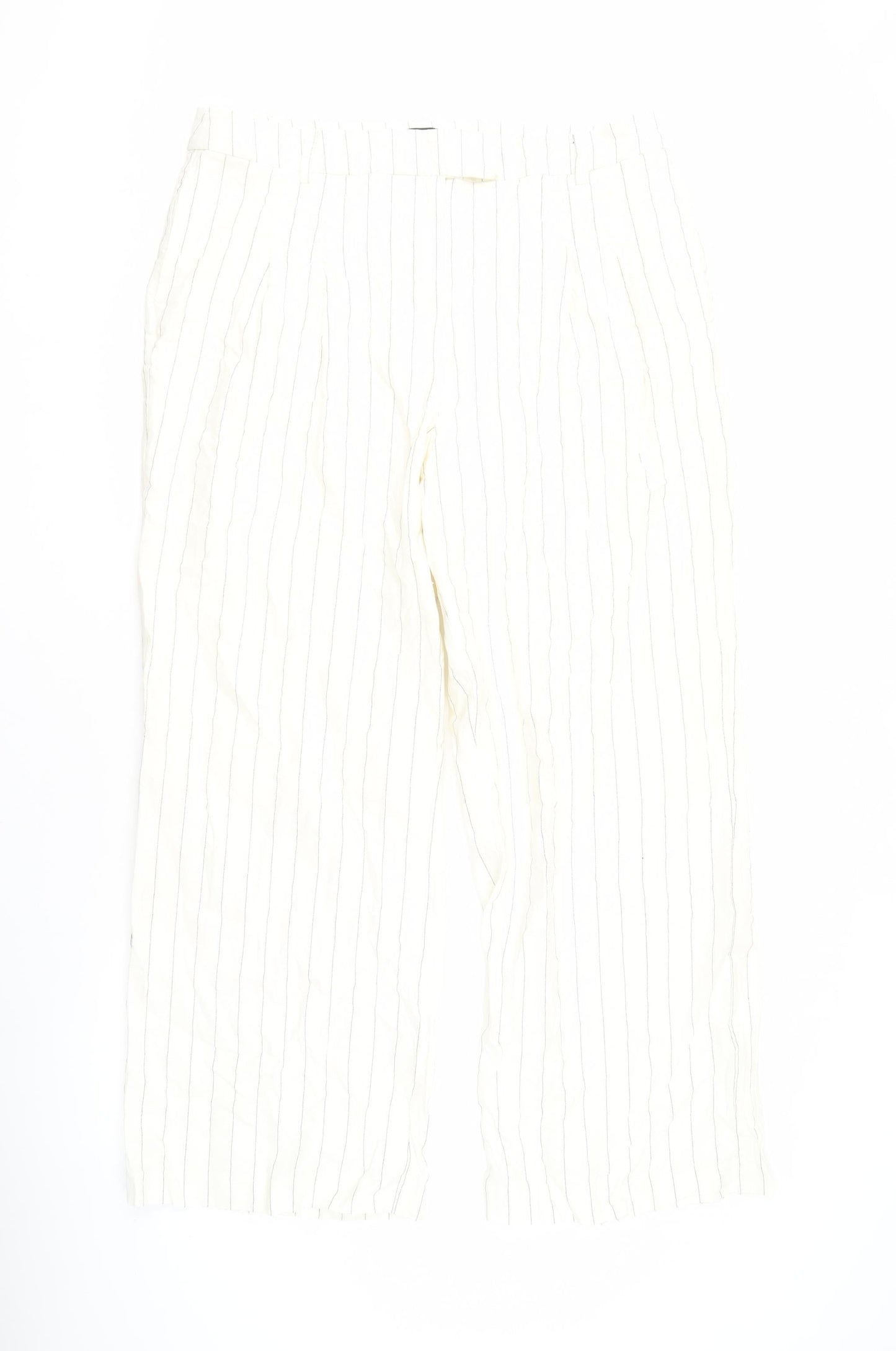 ET VOUS Women’s Striped Ivory Trousers Size 16