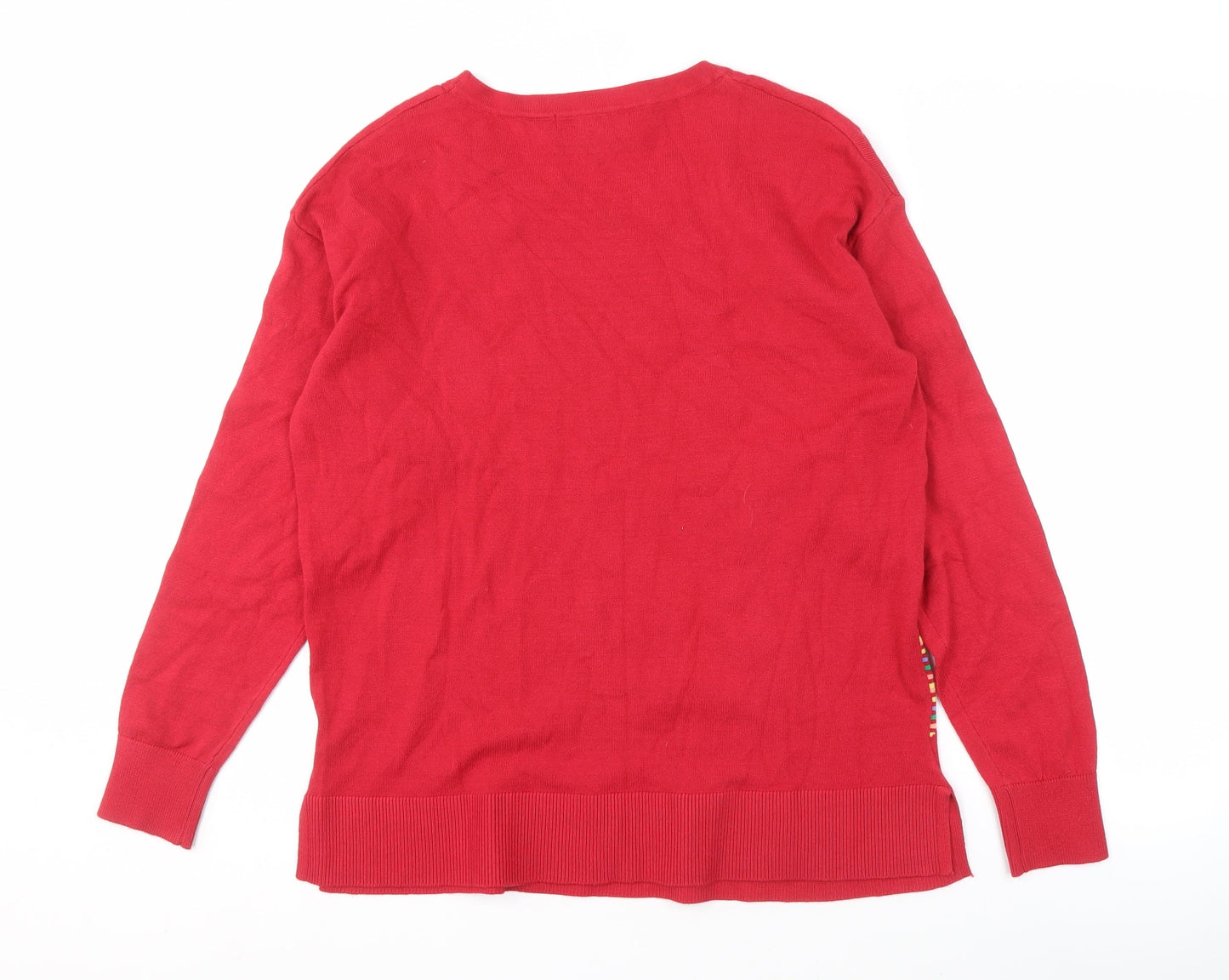 Pebble Bay Women's Red Crew Neck Jumper - Size M
