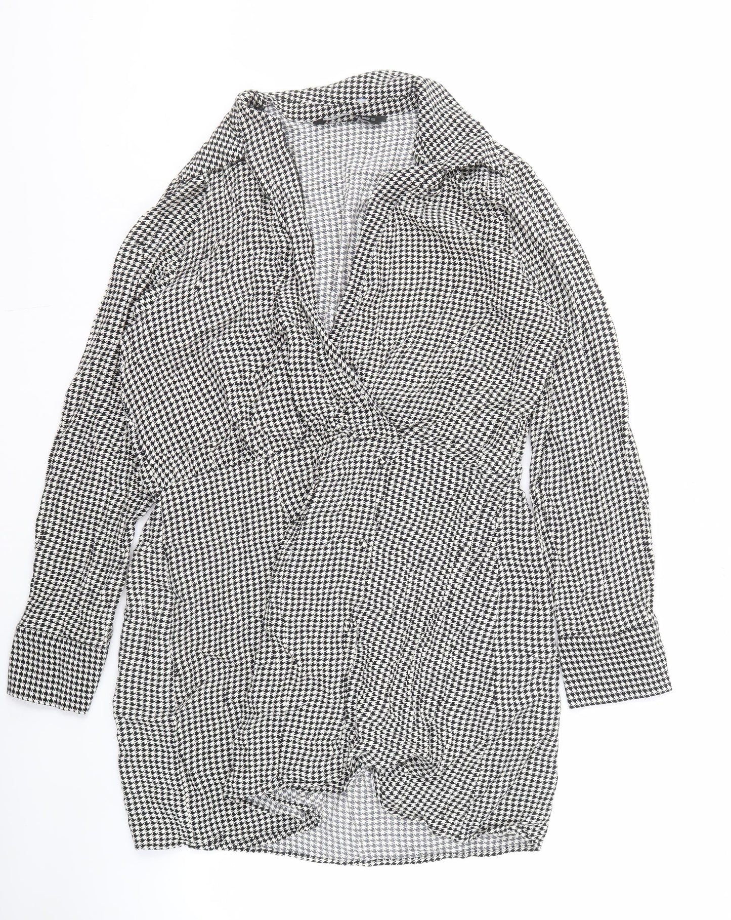 Zara Women Multicoloured Houndstooth Dress Size 14
