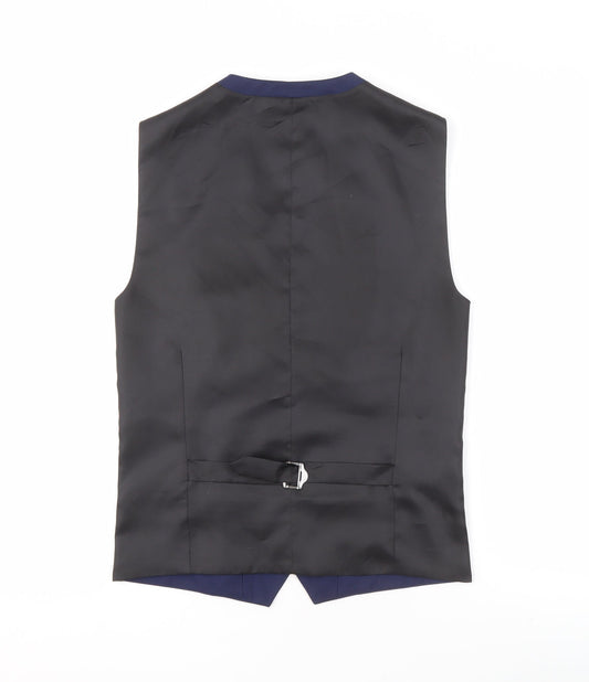 Next Men's Blue Waistcoat, Size 34R, Formal Wear