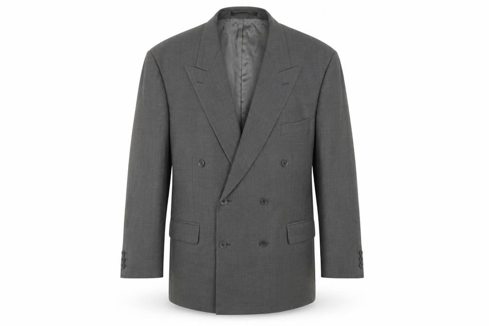 Marks and Spencer Men's Grey Double-Breasted Blazer 46S