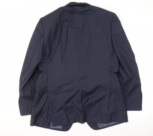 Marks and Spencer Men's Blue Wool Blazer, Size 42