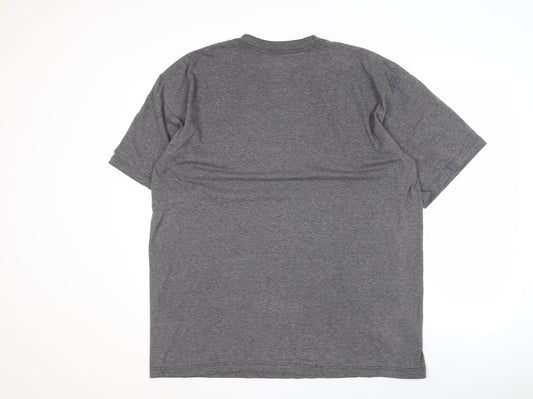 Adidas Men's Grey XL Logo T-Shirt Short Sleeve