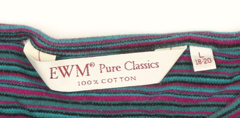 EWM Pure Classics Women's Striped Cotton Top, Size L
