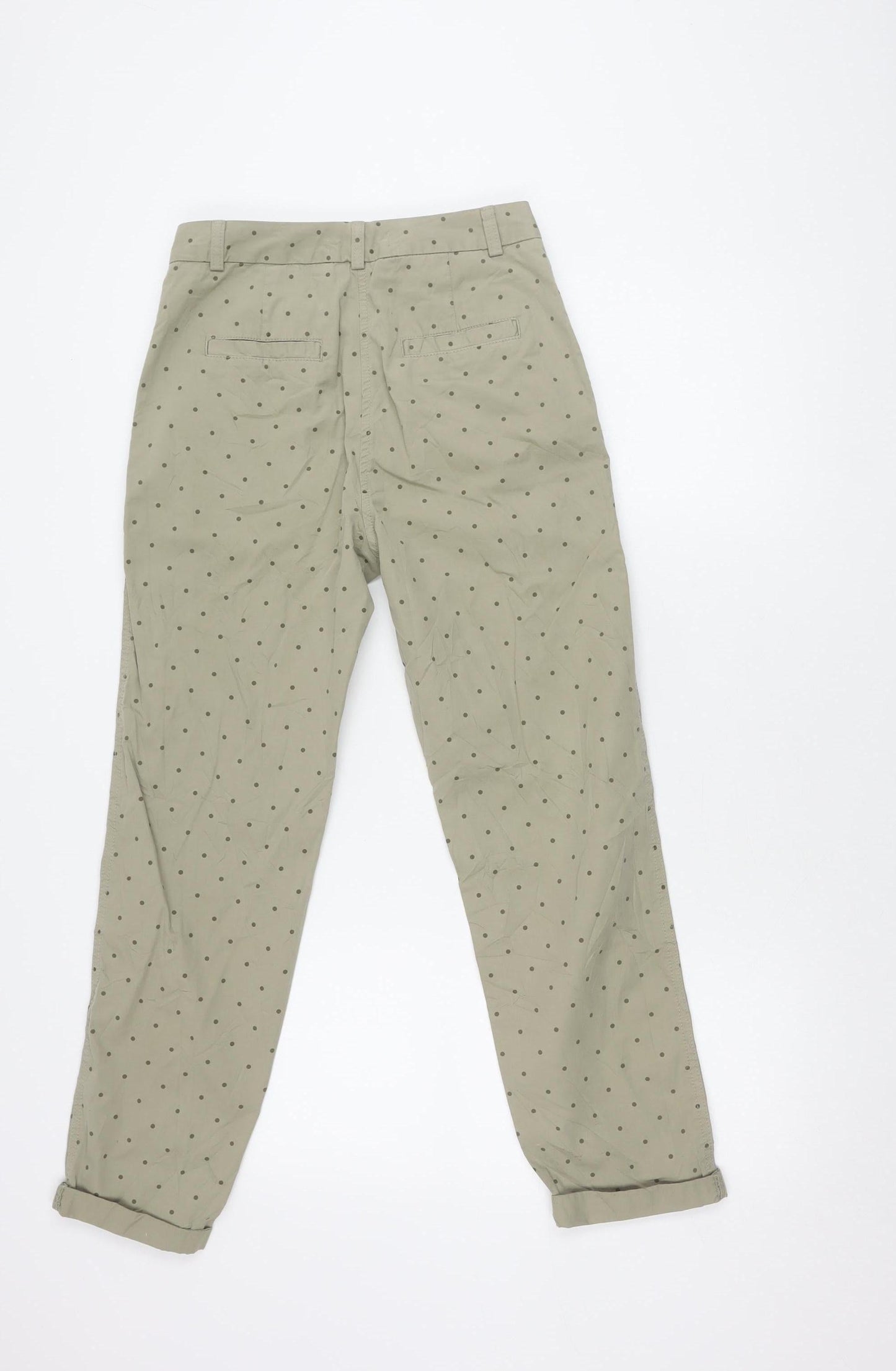 Marks and Spencer Women's Beige Polka Dot Trousers Size 6