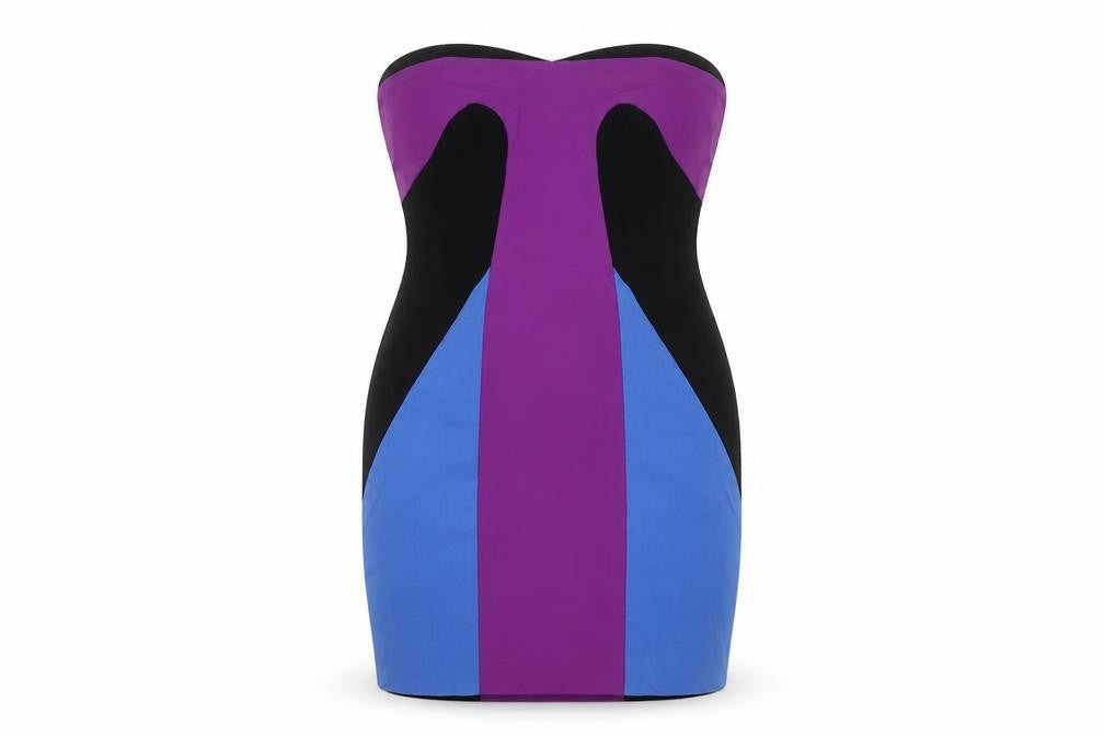 Front view of ASOS Women's Multicoloured Bodycon Dress, size 12