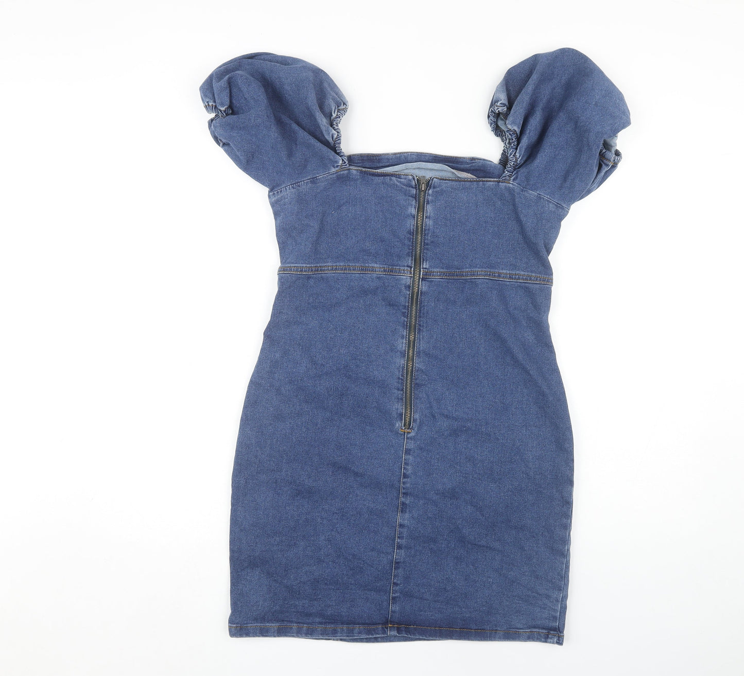 New Look Blue Denim Pencil Dress, Size 14, Women's Casual