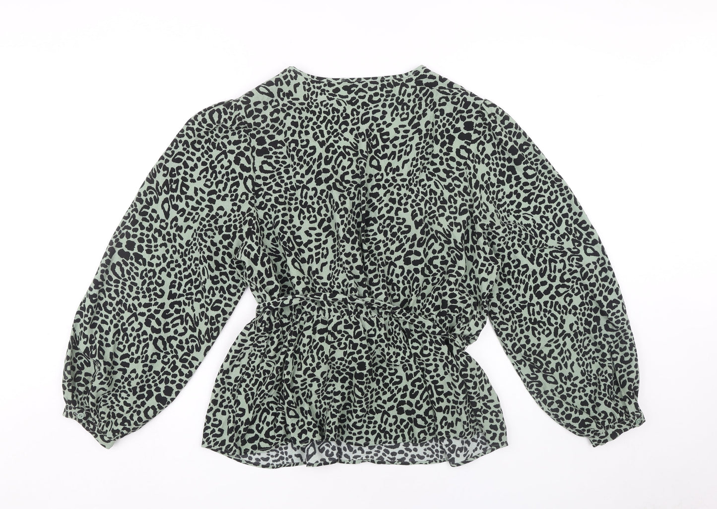 Green Animal Print M&S Women's Blouse, Size 18, Tunic Style