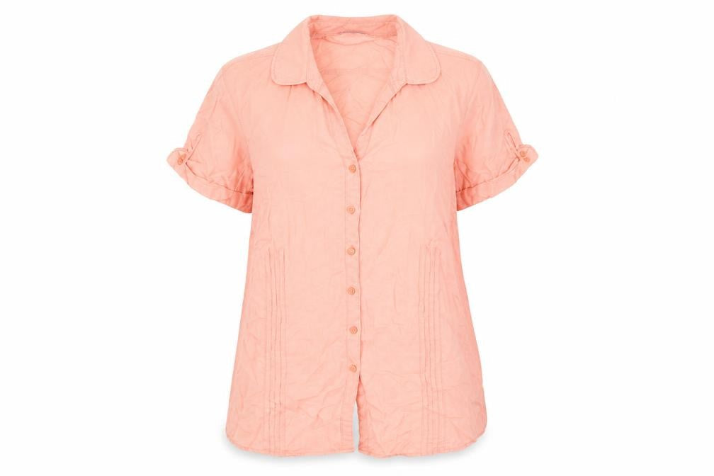 Marks and Spencer Women's Pink Button-Up Shirt Size 16