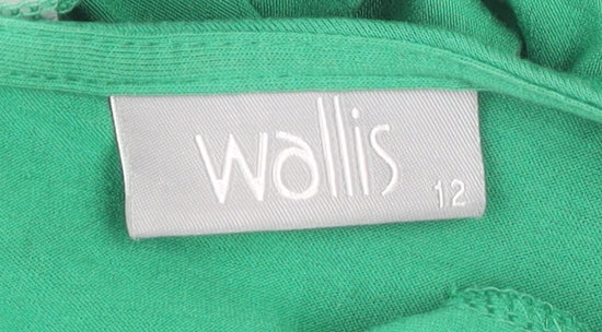 Wallis Women's Green Dress, Size 12, Elegant Zip Close