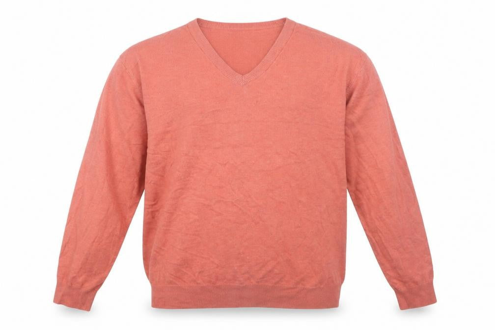 Marks and Spencer Men's Orange XL V-Neck Pullover Jumper
