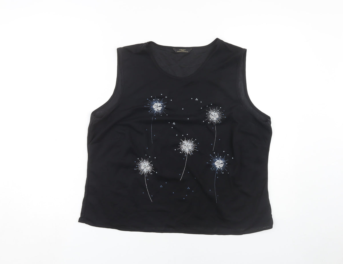 Marks and Spencer Women’s Black Tank Top, Size 20