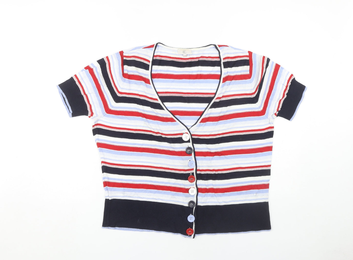 CC Women's Multicoloured Striped Cardigan XL
