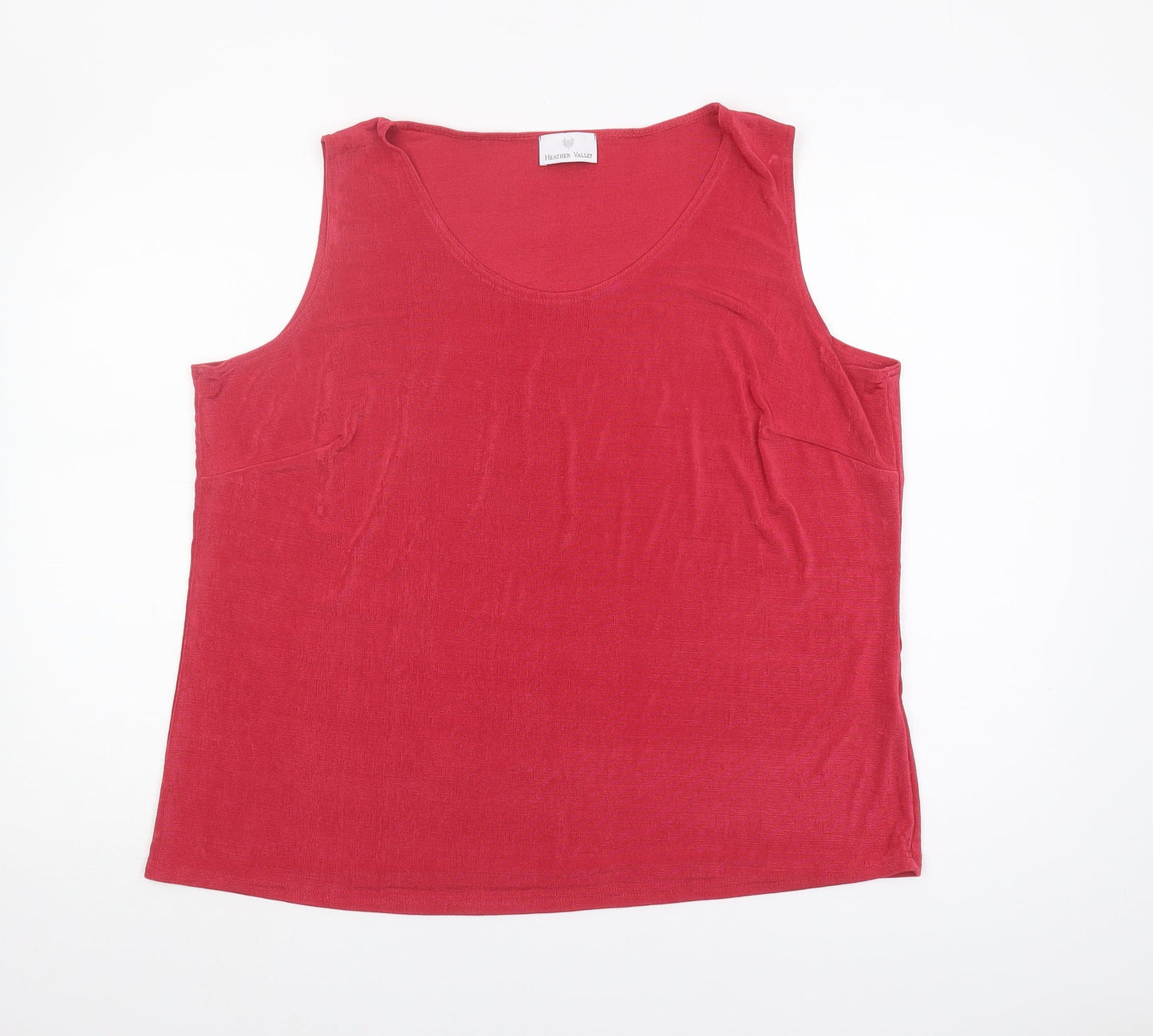 Heather Valley Red Tank Top, Women's Size 20