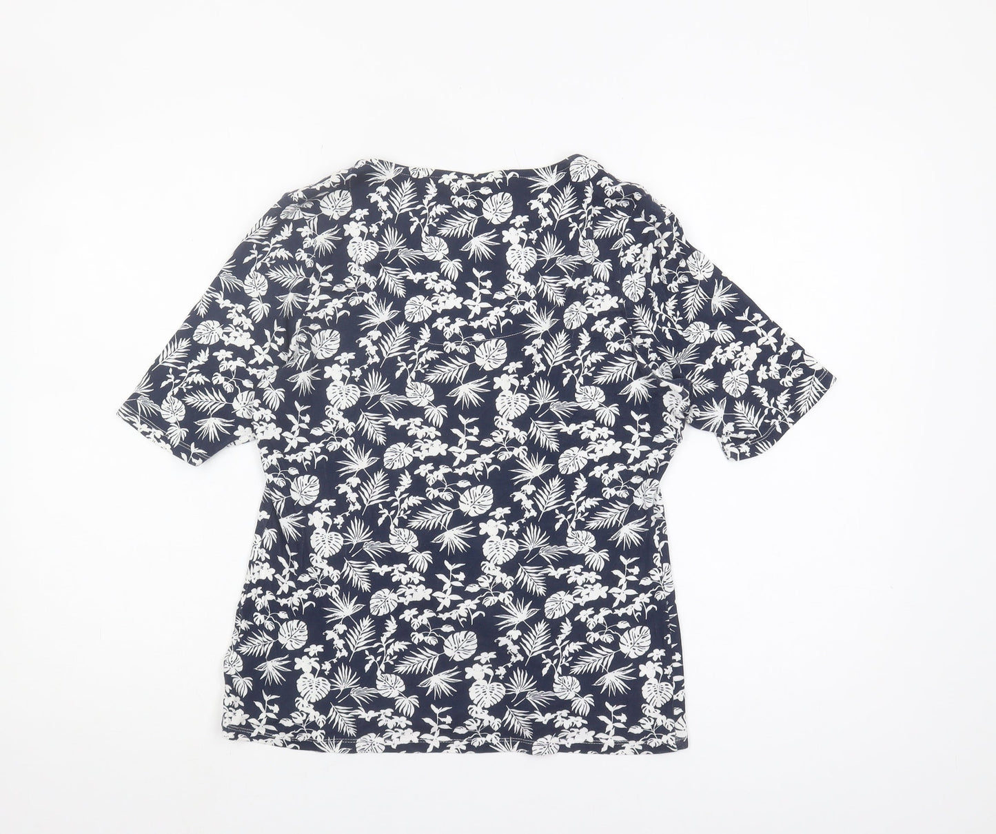 Marks and Spencer Women's Blue Floral 3/4 Sleeve Top Size 12