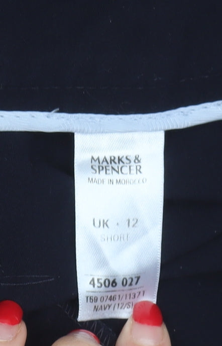 Marks and Spencer Women's Blue Flared Trousers Size 12