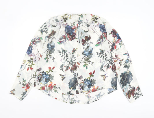 Stradivarius Women's Multicoloured Floral Blouse, L Size
