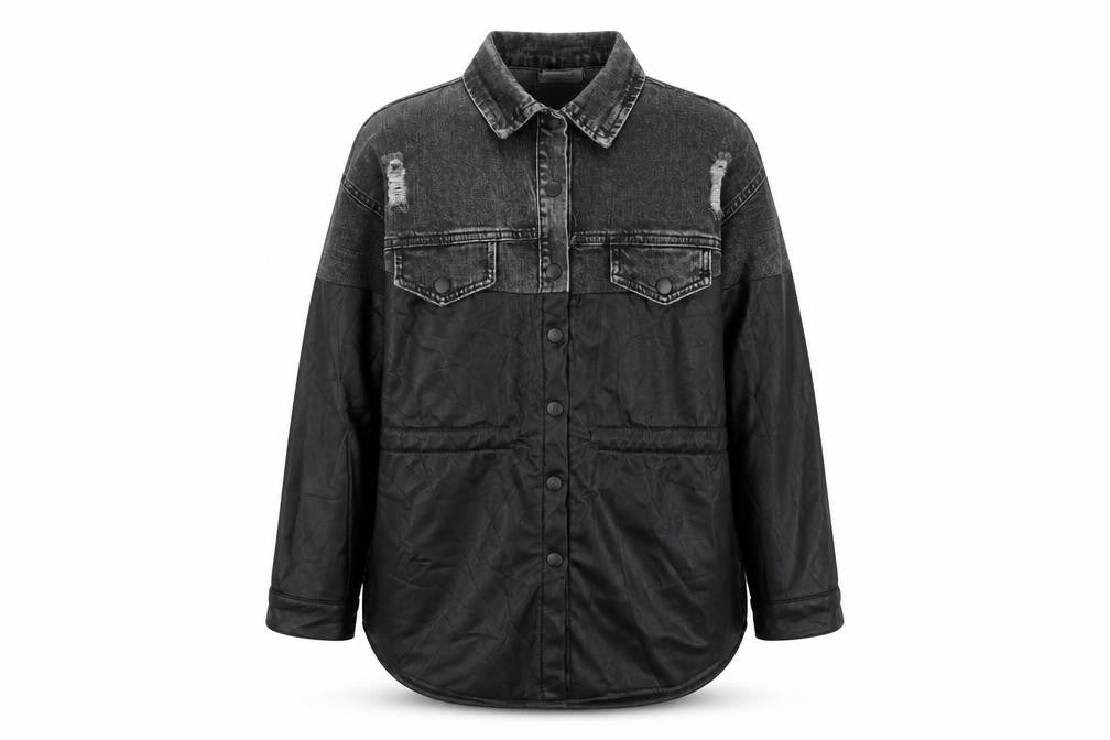 Barrels and Oil Women's Black Denim Jacket Size 12