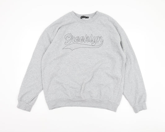 PrettyLittleThing Men’s Grey Regular Medium Sweatshirt