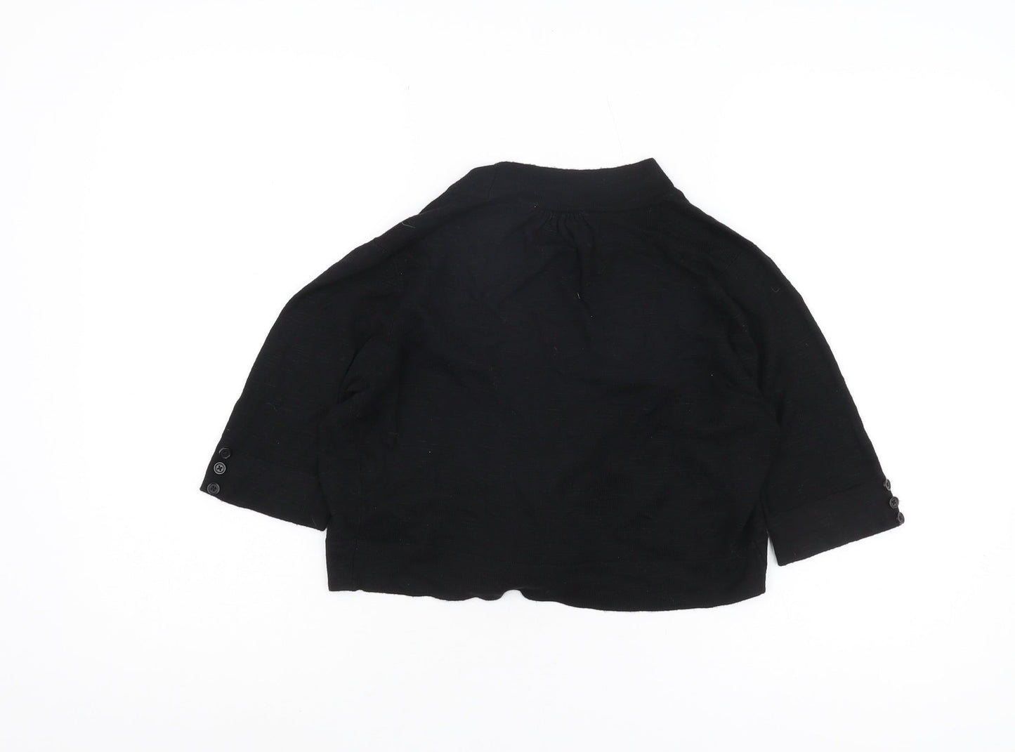 BHS Women's Black Cardigan, Size 12, Button Accent
