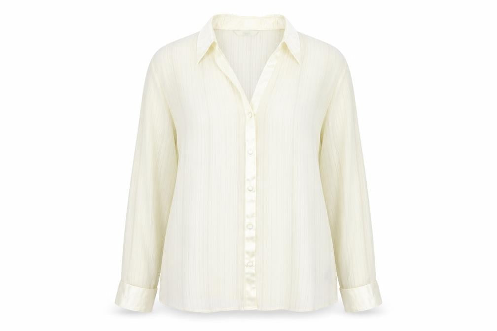Marks and Spencer Women Beige Button-Up Shirt Size 14