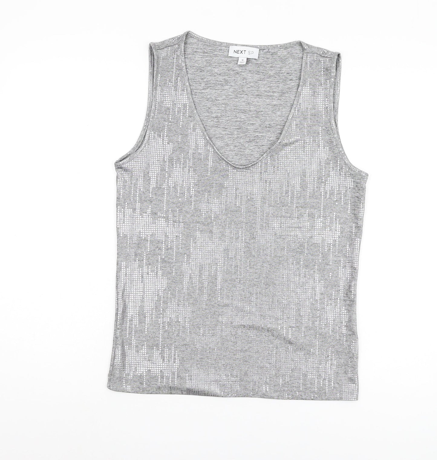 Next Women's Grey Scoop Neck Tank Top Size 10