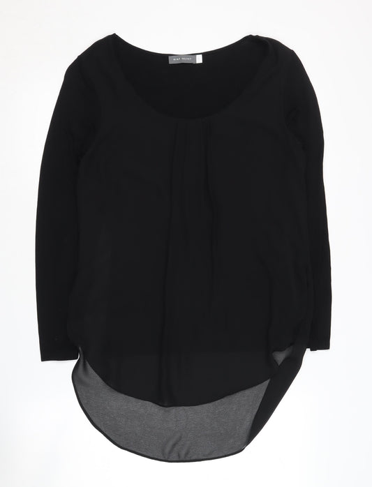 Mint Velvet Women's Black Tunic Blouse, Size 10