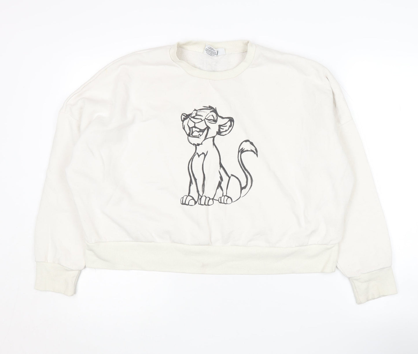Disney The Lion King Women's Ivory Pullover Sweatshirt M
